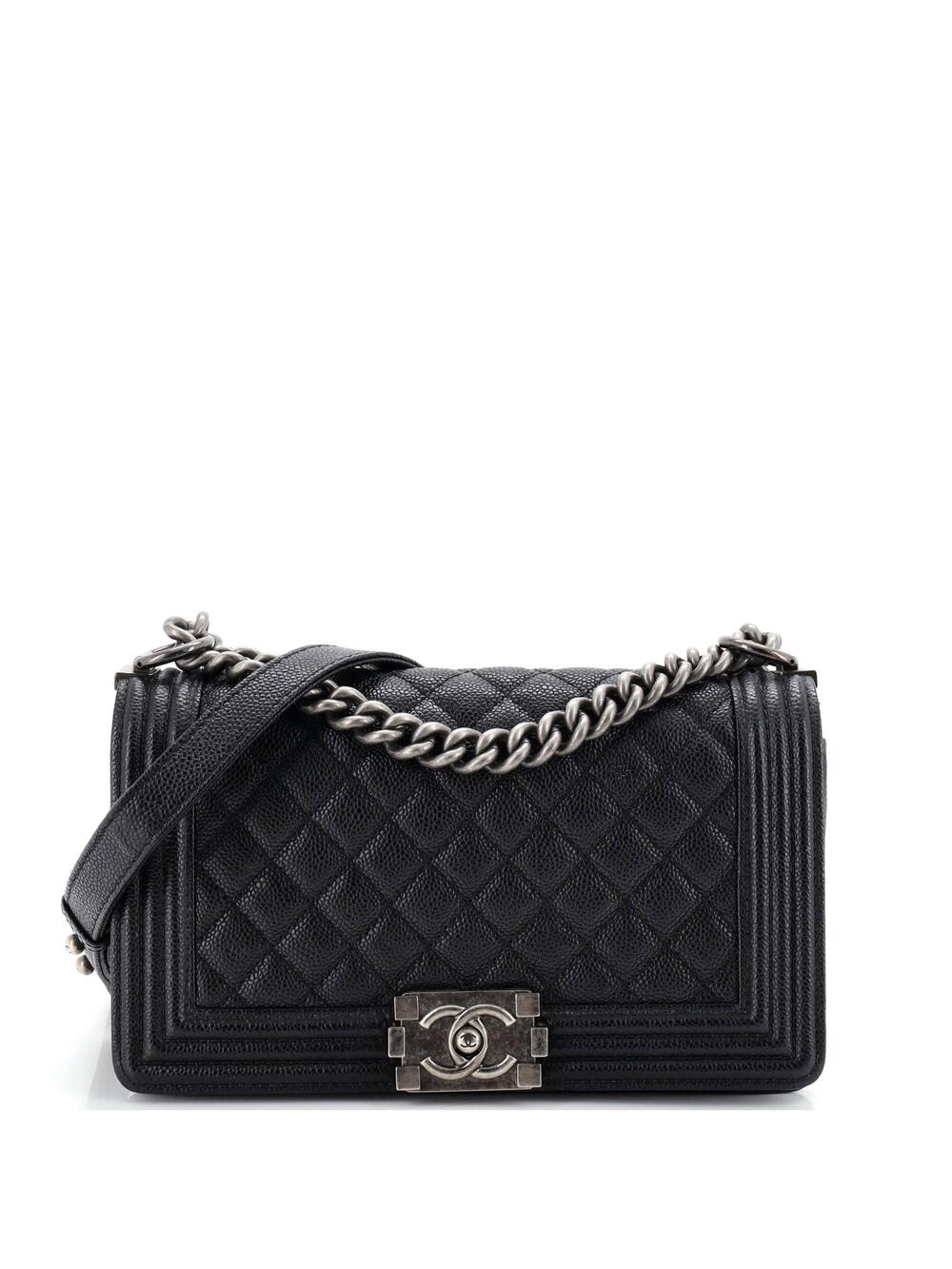 Chanel Boy Flap Bag Quilted Caviar Old #371257C49B